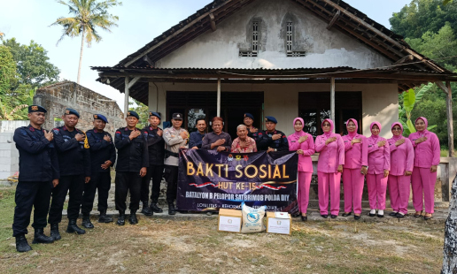 HUT ke-15 Batalyon B Pelopor: Satbrimobda DIY Gelar Bhakti Sosial di Argosari Bantul